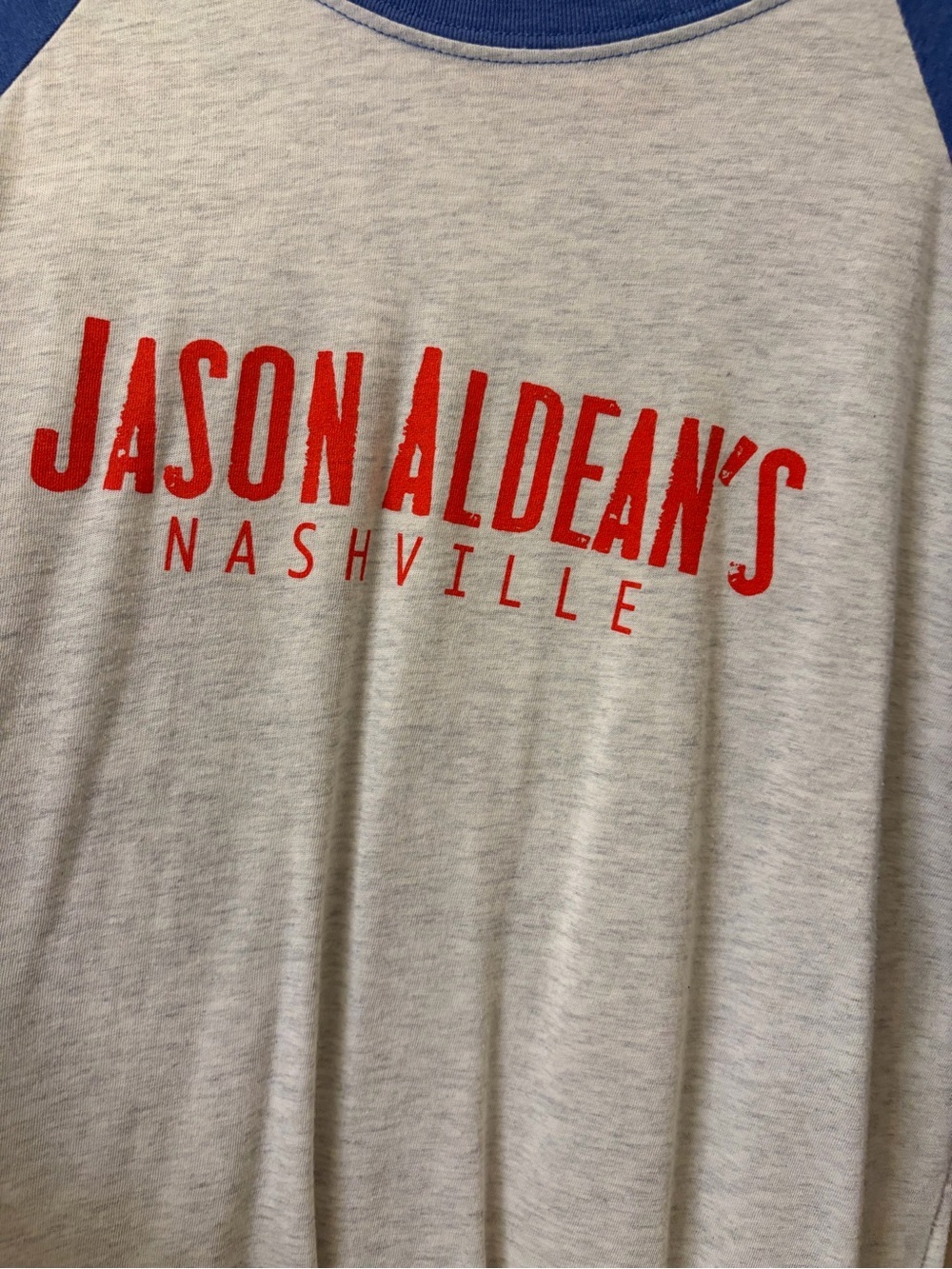 Jason Aldean Blue & Gray Raglan Baseball Tee - Home Accents - Picture 3 of 5